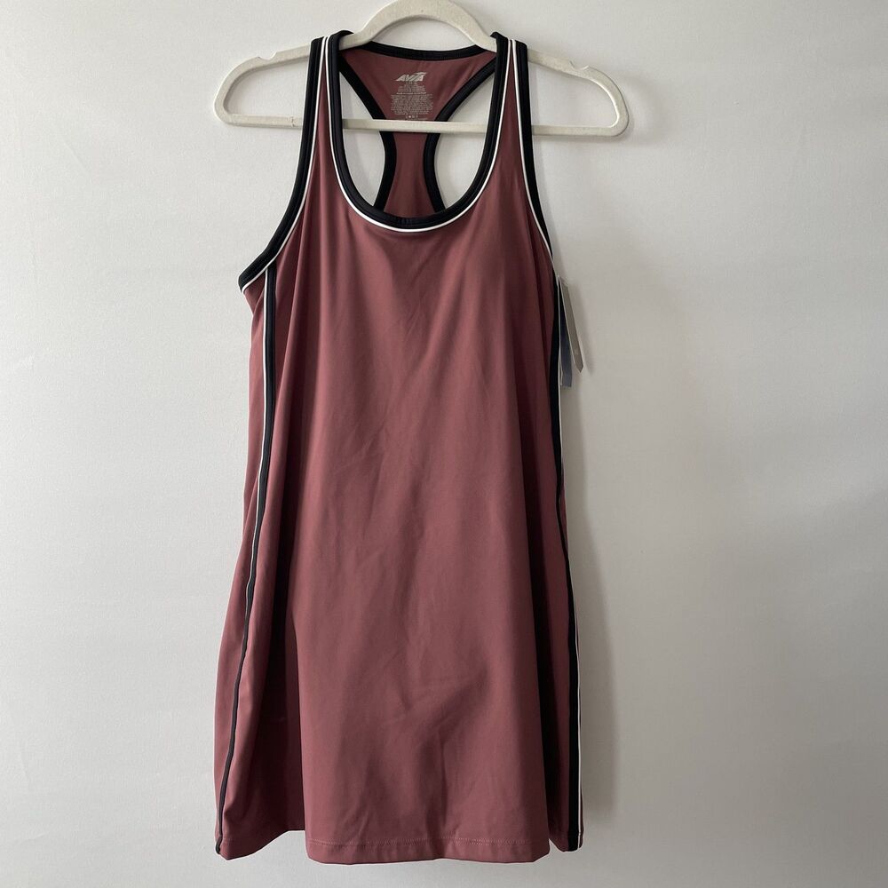 NWT Avia Contrast Binding Dress Racerback Sleeveless Pink Size L-mpv